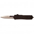 In-and-Out the Front Tactical Automatic Knife - Black Silver Blade