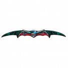 Skull Aviator Dual-Blade Quickdraw Knife - Blue and Red