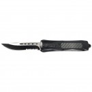 Full Size Out the Front Knife with Carbon Fiber Inlay - Clip Serrated