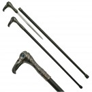 Vulture's Gaze Quick-Draw Sword Cane - Midnight Black