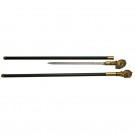 36.75" Brass Finish Skull Sword Cane