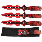 9" Red Dragon 3 Piece Throwing Knife Set