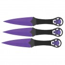 Punisher 3 Piece Throwing Knife Set - Purple