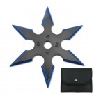 6 Point Throwing Star with Blue Accent Points