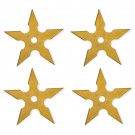NinjaQuartet Precision Throwing Stars - Gold