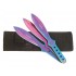 3 pc 6” Rainbow Throwers Double Edged