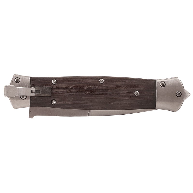 Leverlock Wood Handle Automatic Knife