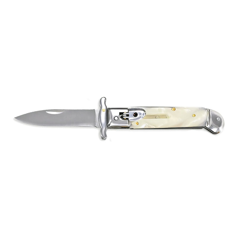 ClassicGuard Stiletto AUTOMATIC KNIFE - Elegance with an Edge - White